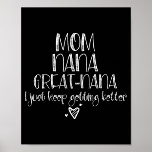 Poster Maman nana grande nana continue à s'améliorer mère