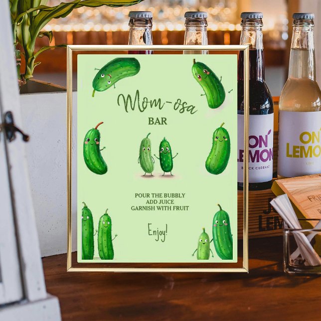 Poster Maman-osa Pickles Concombre Baby shower vert (Créateur téléchargé)