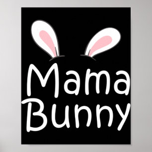 Poster Maman Papa Lapin Jour de Pâques Papa Maman enceint