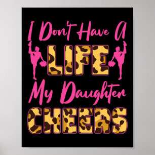 Poster Maman Papa Mère Père Fille Cheerleading Cheer