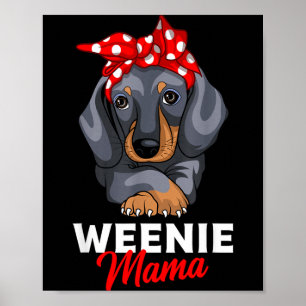 Poster Maman saucisse Amusant amateur de teckel Cadeau de