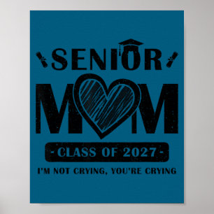 Poster Maman senior 2027 maman fière d'une promotion de 2