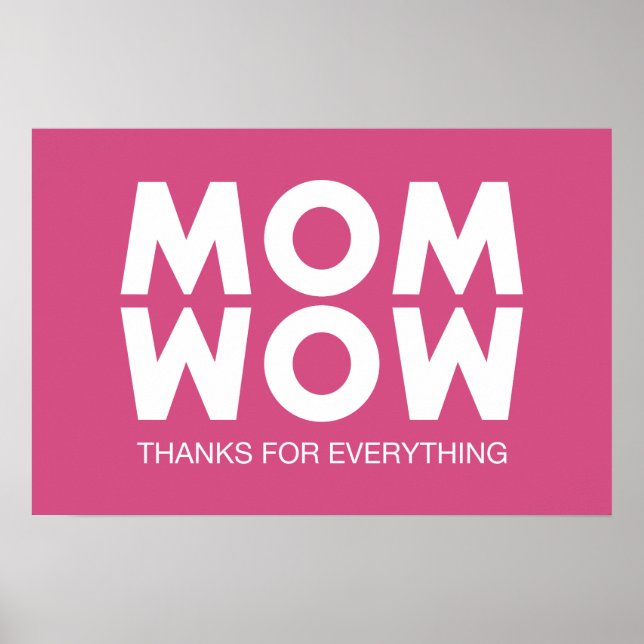 Poster Maman, Wow ! (Devant)