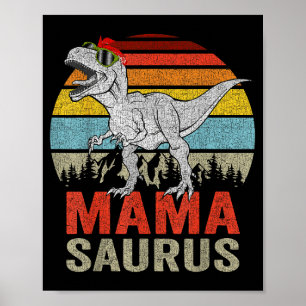 Poster Mamasaurus Dinosaure Maman Saurus T Rex Drôle de F