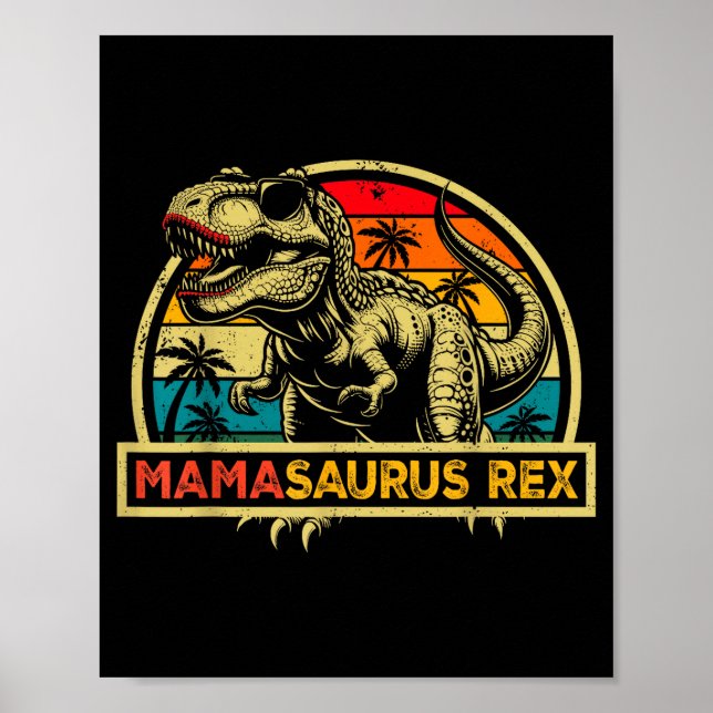 Poster Mamasaurus Rex Trex Dinosaure Maman Saurus Rex Fam (Devant)