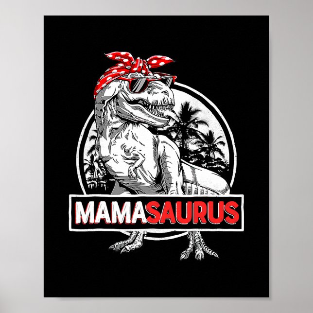 Poster Mamasaurus T Rex Dinosaur Funny Mama Saurus (Devant)