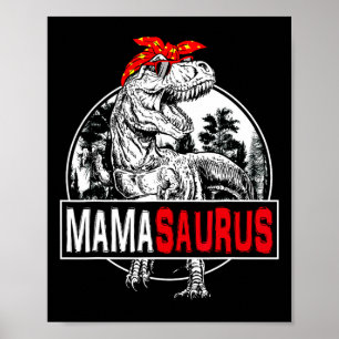 Poster Mamasaurus T Rex Dinosaur Mama Saurus Family Match