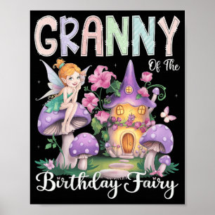 Poster Mamie De L'Anniversaire Fée 1Er Anniversaire Fille
