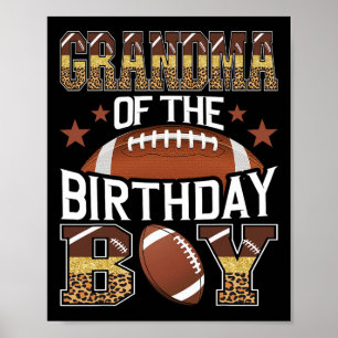 Poster Mamie du garçon du football Baller jeu d'anniversa