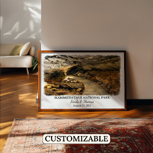 Poster Mammoth Cave Parc National Kentucky Aquarelle