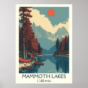 Poster Mammoth Lakes California Art Imprimer   Lac Mounta
