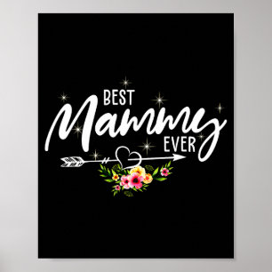 Poster Mammy fleurs toujours mignonnes anniversaire maman