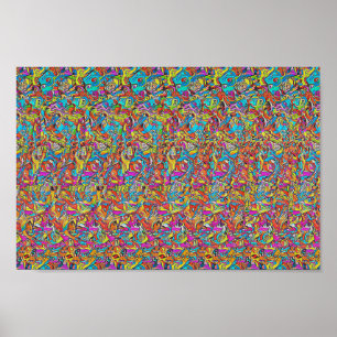 Poster Man at work - Hidden 3D print