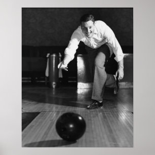 Poster Man Bowling