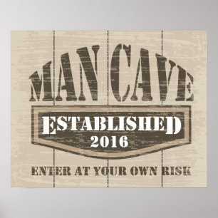 Poster Man Cave - Établi "Ajouter Date"