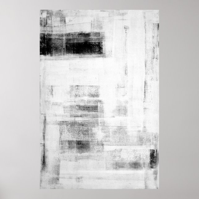 Poster 'Man Cave Worthy' Art Abstrait noir et blanc (Devant)