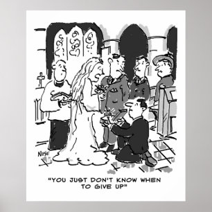 Poster Man Essaie de proposer à Mariée à un Mariage - Drô