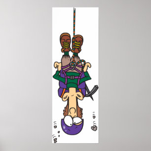 Poster Man Hanging From A Rope