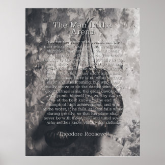 Poster Man In the Arena by Theodore Roosevelt