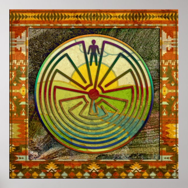 Poster MAN IN THE MAZE paysage + votre arrière - plan (Devant)