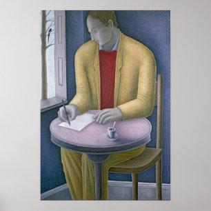 Poster Man Writing 2004