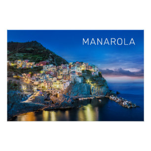 Poster Manarola Cinque Terre La Spezia Italie Panorama