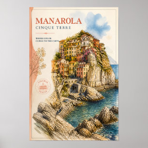 Poster Manarola Cinque Terre Village côtier italien Mur