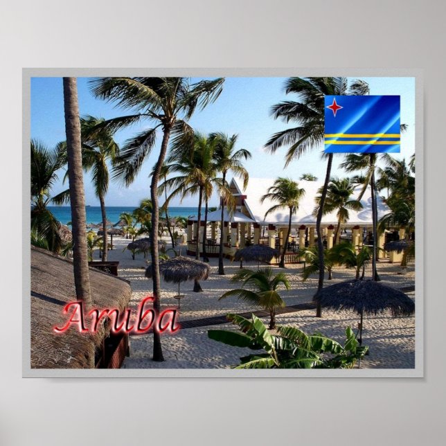 Poster Manchebo Beach - Aruba - (Devant)