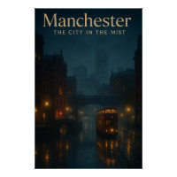 Manchester – La ville dans la brume scène nocturne