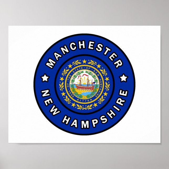 Poster Manchester New Hampshire (Devant)