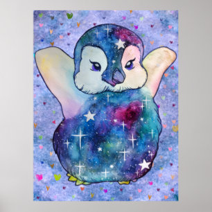 Poster Manchot nommé Bouton