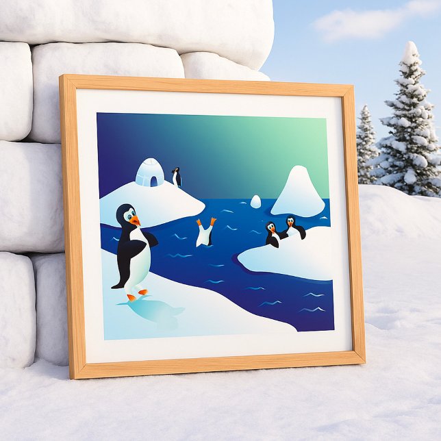 Poster Manchots Et Glace (Créateur téléchargé)