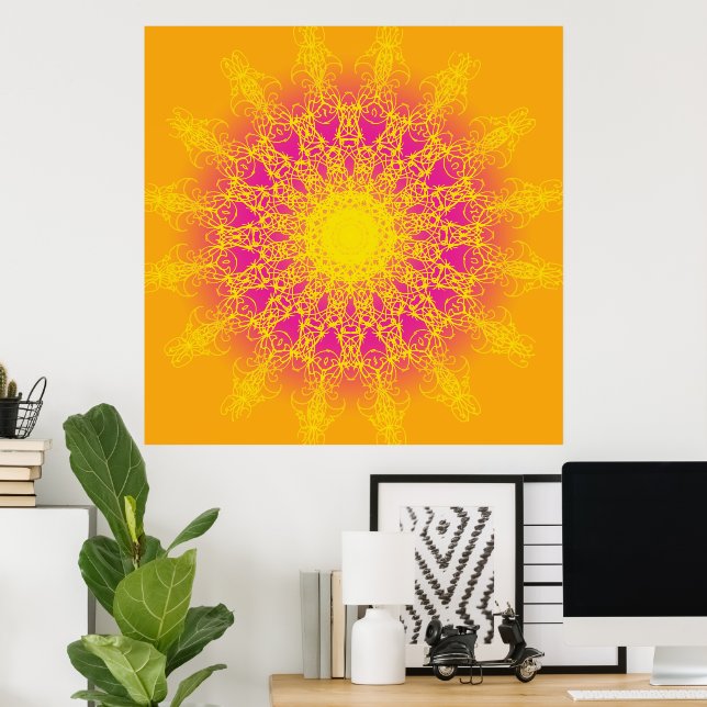 Poster Mandala (Bureau à domicile)