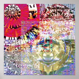 Poster Mandala 1,9 de mosaïque