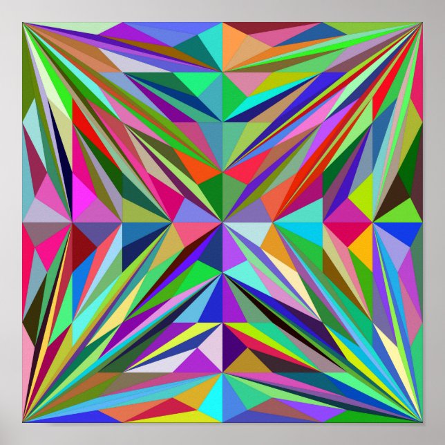 Poster Mandala Abstrait (Devant)