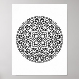 Poster Mandala Adult Coloration Doodle Couleur Cette