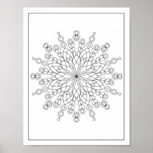 Poster Mandala Adult Coloration Doodle Couleur Cette