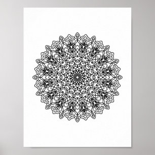Poster Mandala Adult Coloration Doodle Couleur Cette