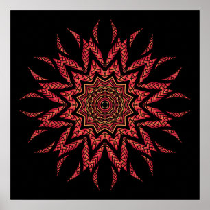 Poster Mandala ardent