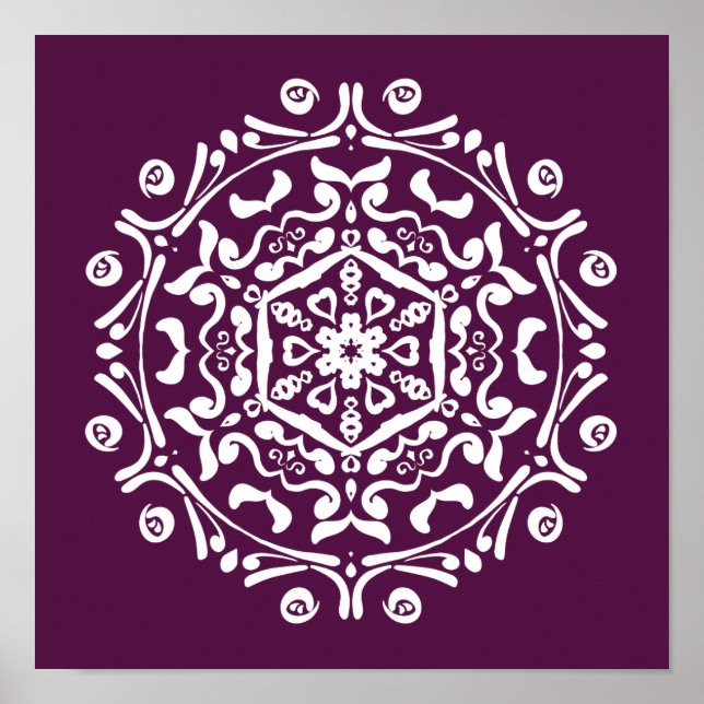 Poster Mandala Blackberry (Devant)