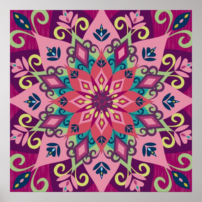 Poster Mandala Bloom (Devant)