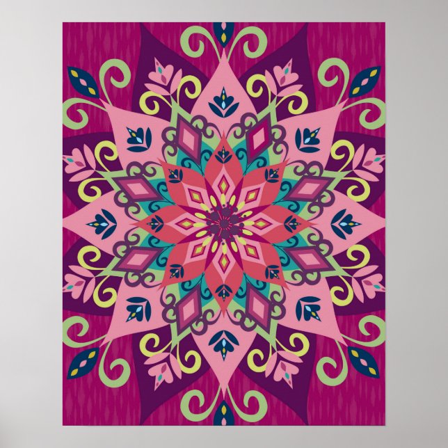 Poster Mandala Bloom (Devant)