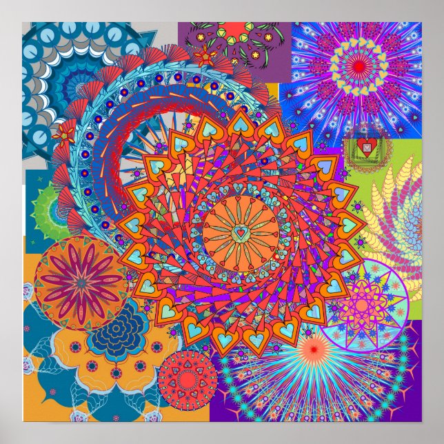 Poster Mandala Collage (Devant)