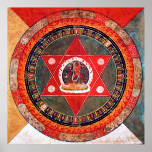 Poster Mandala Cosmic Diagram for Meditation