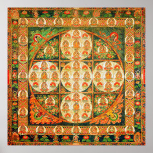 Poster Mandala Cosmic Diagram for Meditation