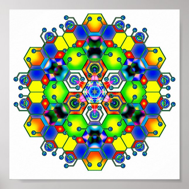 Poster Mandala cosmique 1 (Devant)