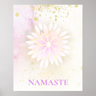 Poster *~* Mandala Dahlia Pastel Lavender Peach AP2