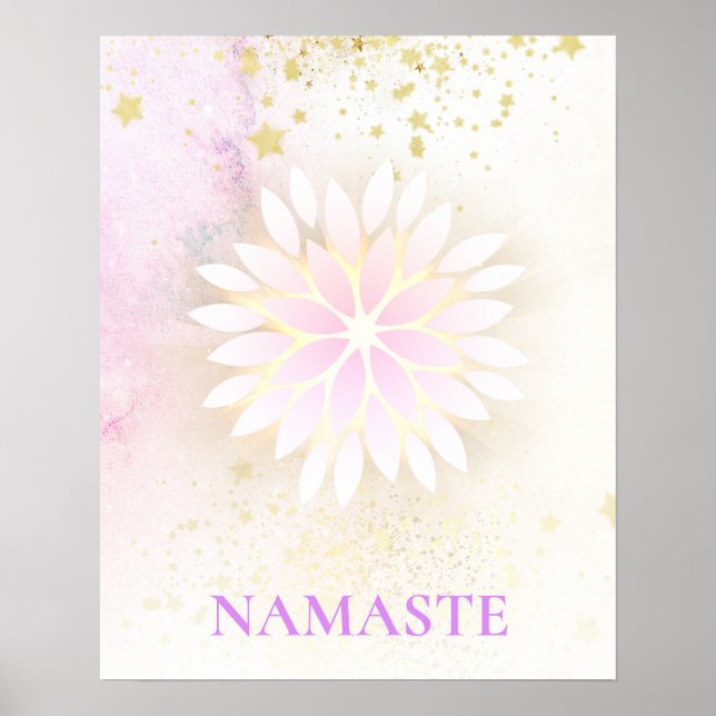 Poster *~* Mandala Dahlia Pastel Lavender Peach AP2 (Devant)