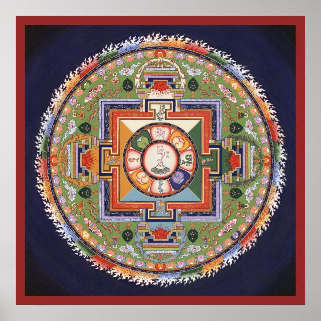 POSTER Mandala de Compassion - à partir de 14,25 $ (Devant)