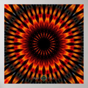 Poster Mandala de coucher de soleil